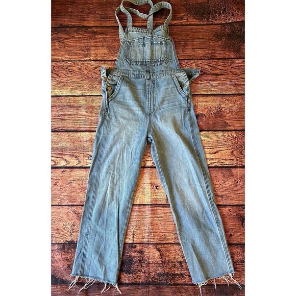 Joes Jeans‎ Wide Leg Denim Overalls in Light Wash Captivate Size Small S - Picture 1 of 15